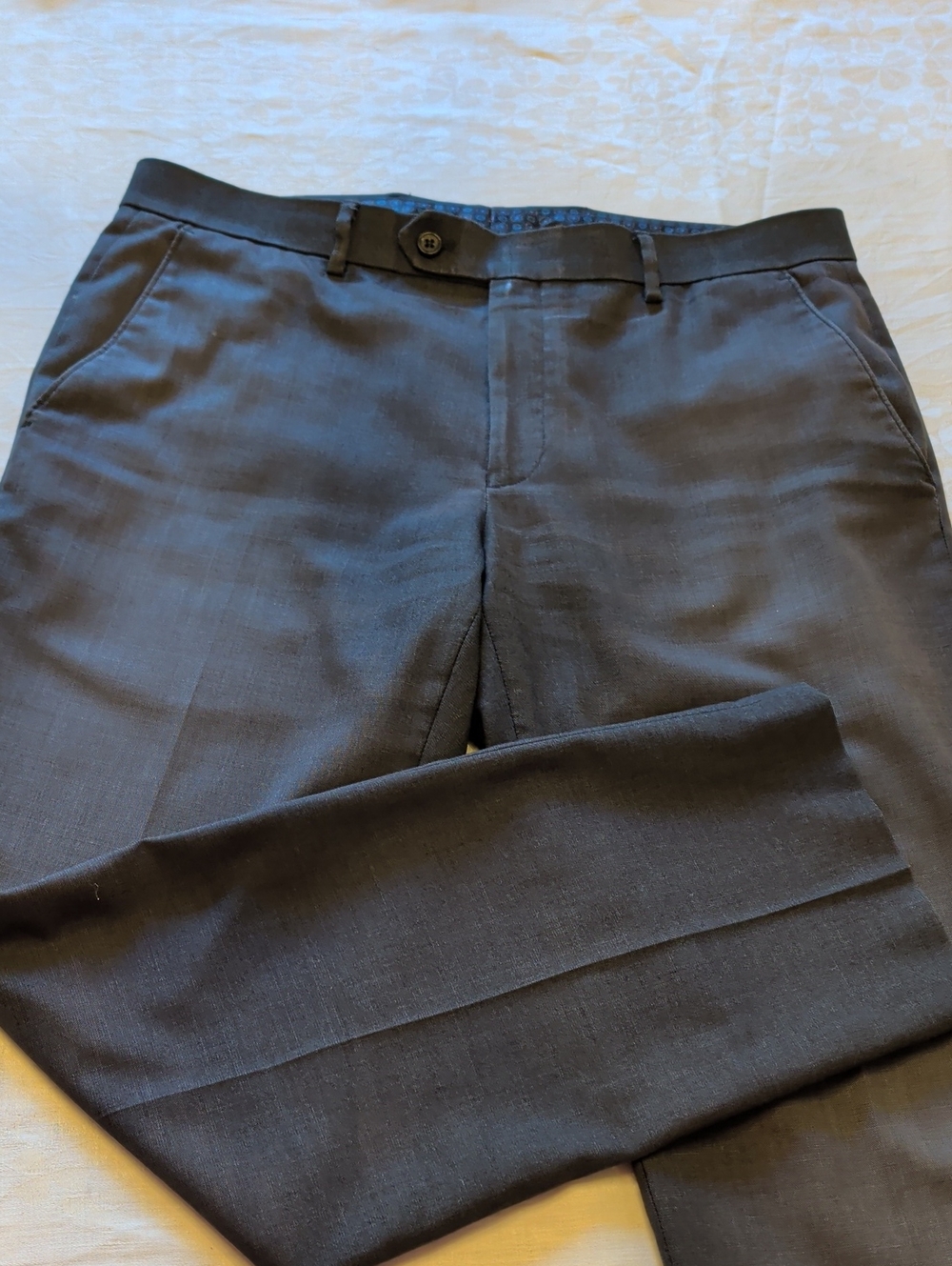 Michael Kors Men's Dark Gray Dress Pants - Flat Front 33x30